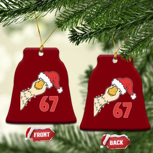 Funny Christmas Silly Goose 67 Meme Festive Holiday Ceramic Ornament TS11 Print Your Wear