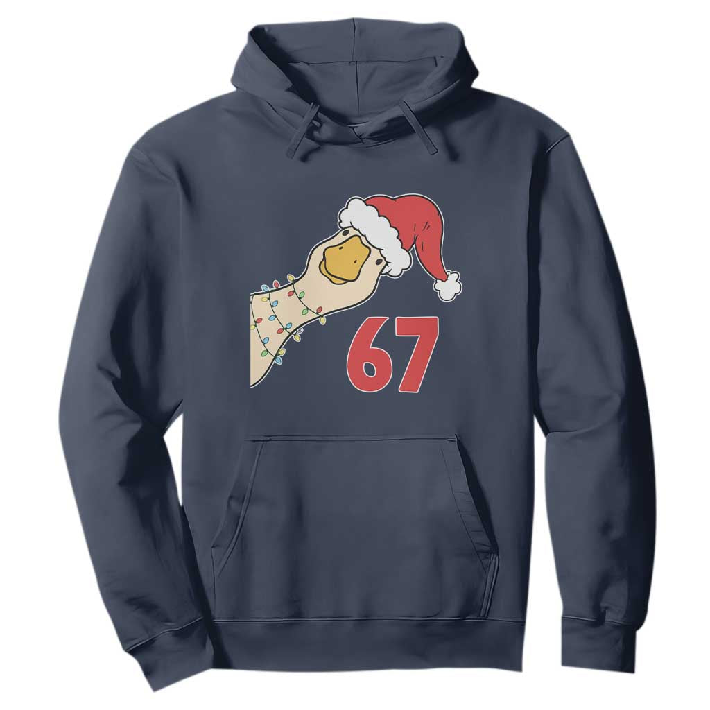 Funny Christmas Silly Goose 67 Meme Festive Holiday Hoodie TS11 Navy Print Your Wear