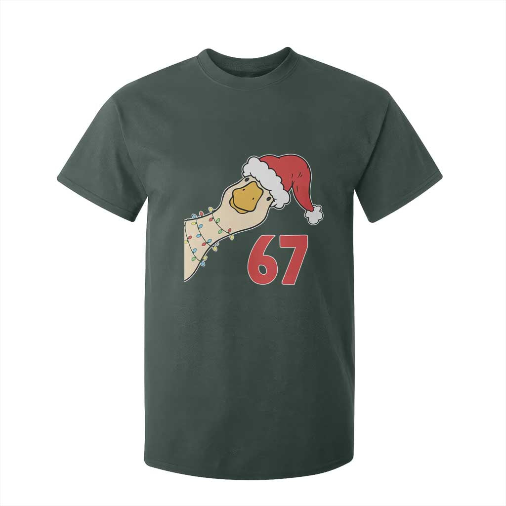Funny Christmas Silly Goose 67 Meme Festive Holiday T Shirt For Kid TS11 Dark Forest Green Print Your Wear
