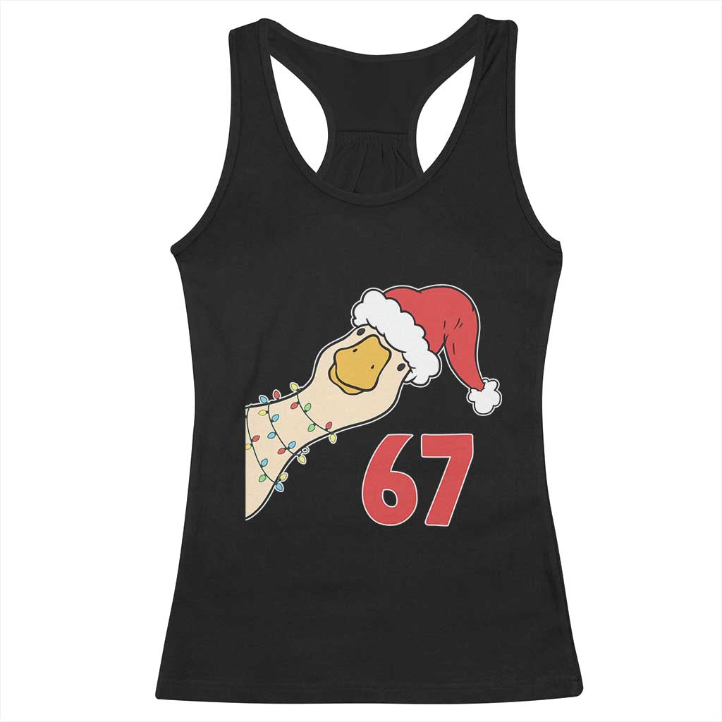 Funny Christmas Silly Goose 67 Meme Festive Holiday Racerback Tank Top TS11 Black Print Your Wear