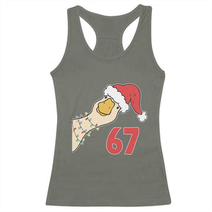 Funny Christmas Silly Goose 67 Meme Festive Holiday Racerback Tank Top TS11 Military Green Print Your Wear