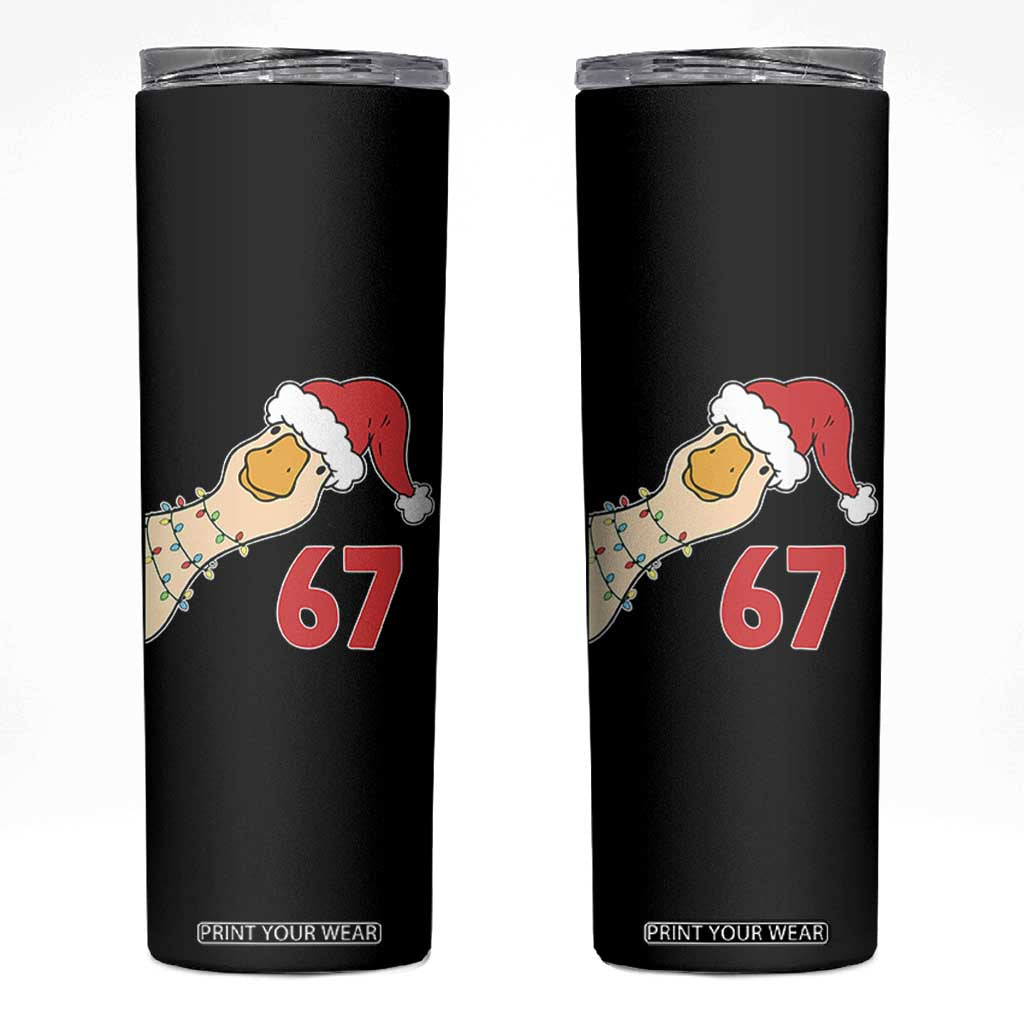 Funny Christmas Silly Goose 67 Meme Festive Holiday Skinny Tumbler TS11 Black Print Your Wear