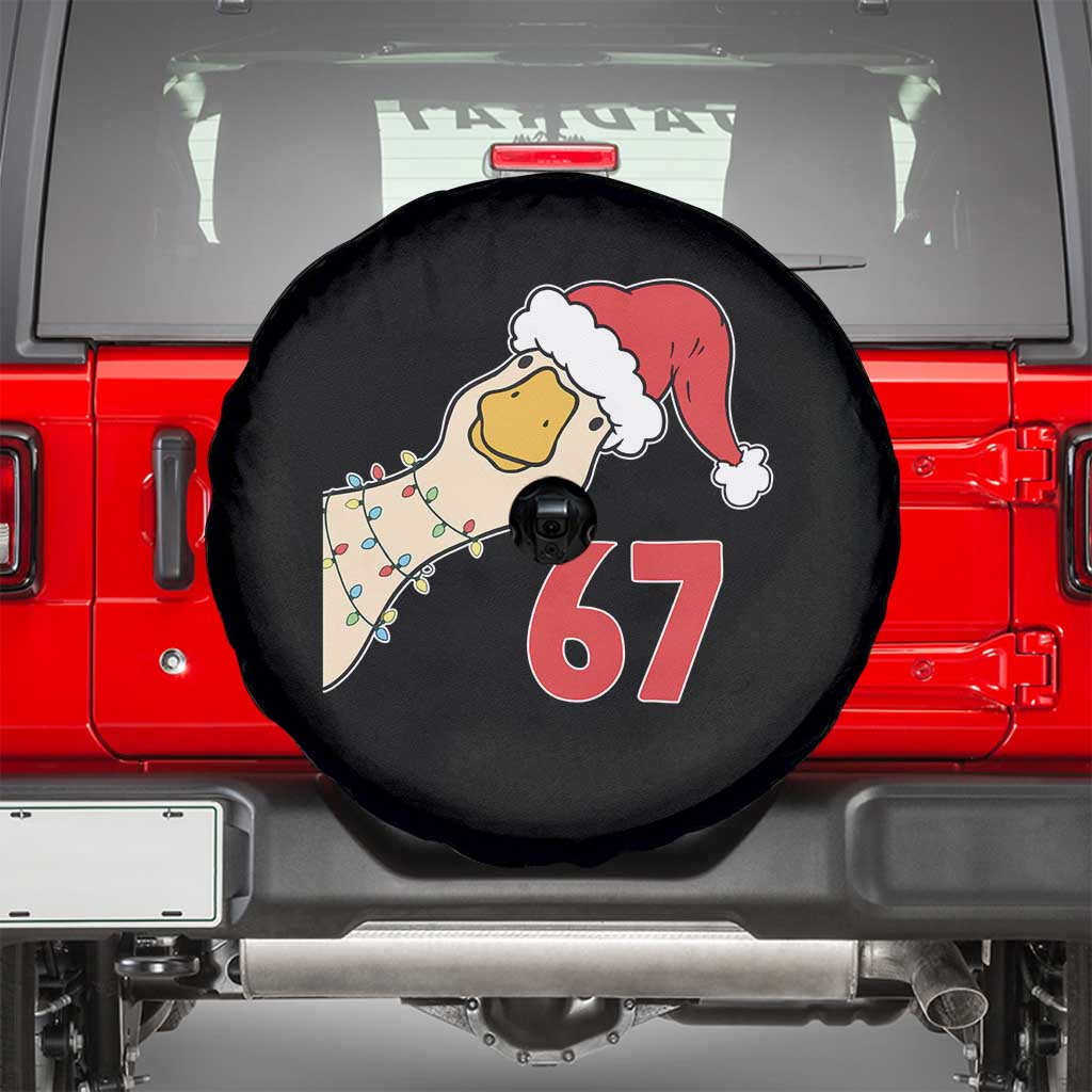 Funny Christmas Silly Goose 67 Meme Festive Holiday Spare Tire Cover TS11 Black Print Your Wear