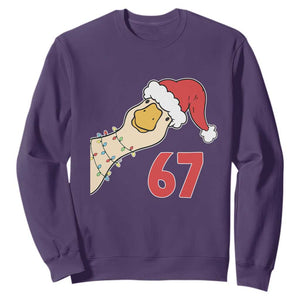 Funny Christmas Silly Goose 67 Meme Festive Holiday Sweatshirt TS11 Purple Print Your Wear