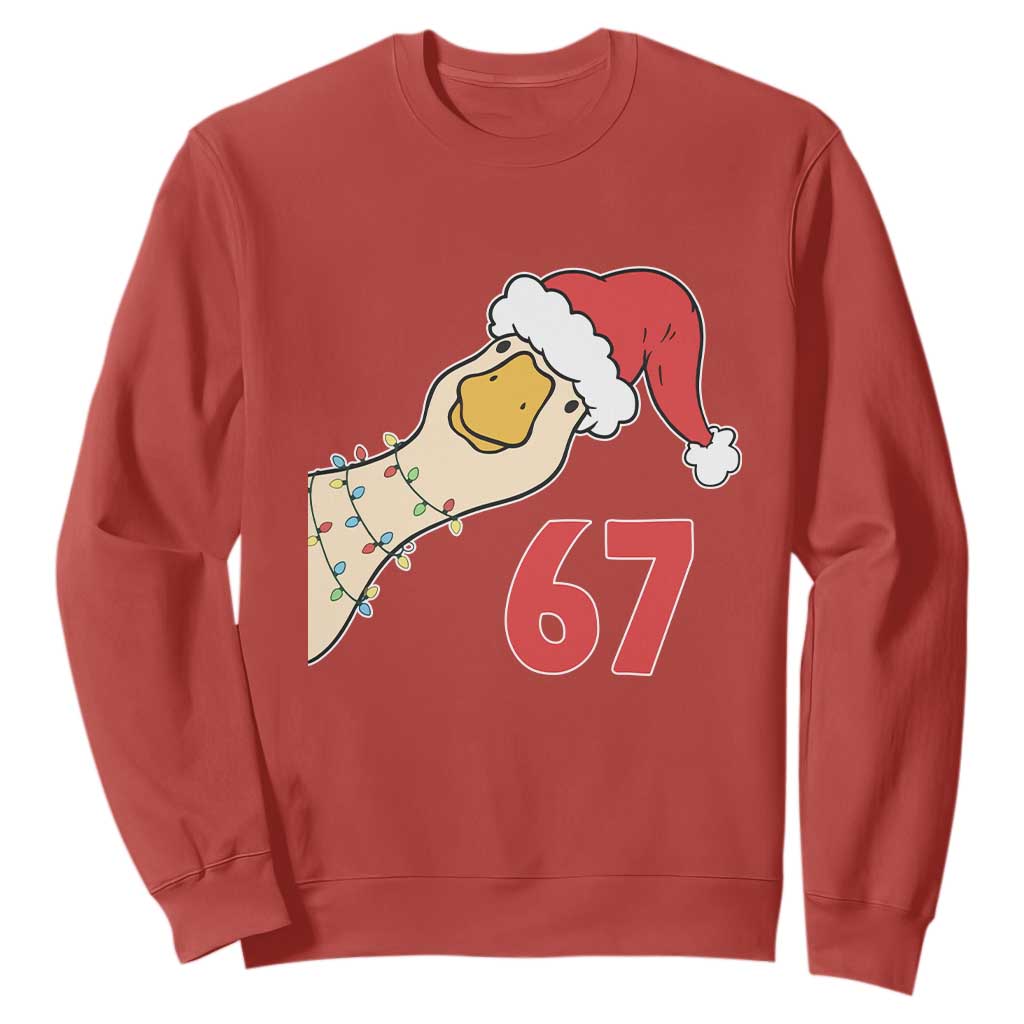 Funny Christmas Silly Goose 67 Meme Festive Holiday Sweatshirt TS11 Red Print Your Wear
