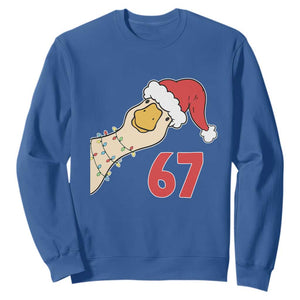 Funny Christmas Silly Goose 67 Meme Festive Holiday Sweatshirt TS11 Royal Blue Print Your Wear