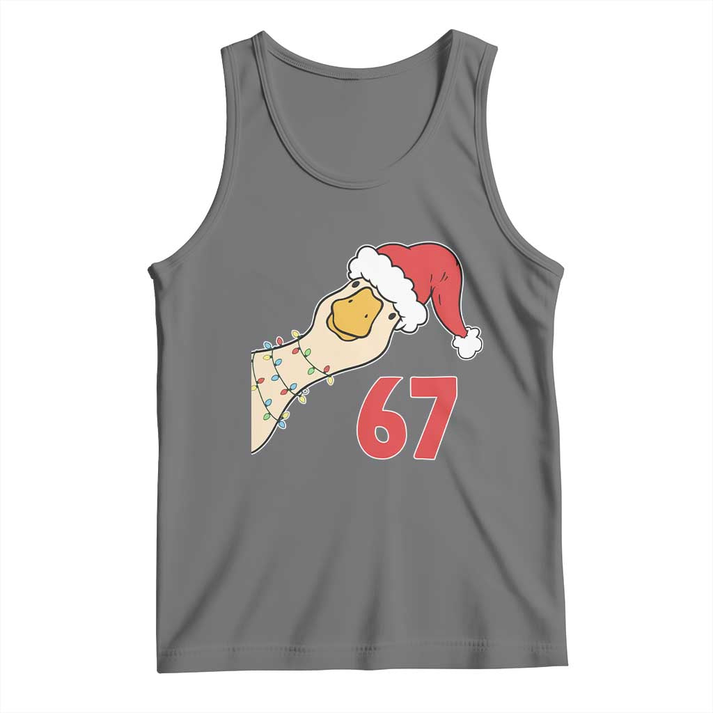 Funny Christmas Silly Goose 67 Meme Festive Holiday Tank Top TS11 Black Heather Print Your Wear