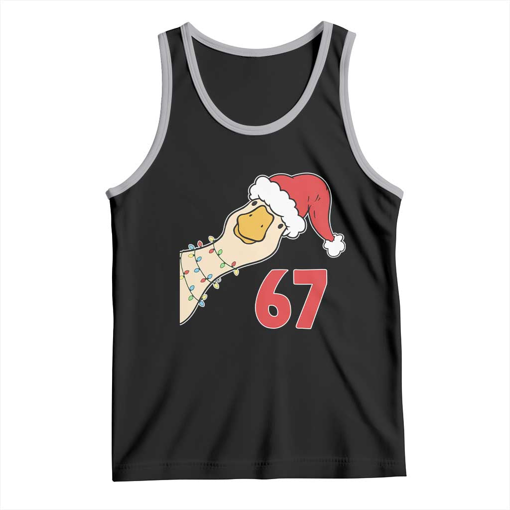 Funny Christmas Silly Goose 67 Meme Festive Holiday Tank Top TS11 Black Athletic Heather Print Your Wear