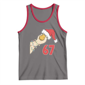 Funny Christmas Silly Goose 67 Meme Festive Holiday Tank Top TS11 Deep Heather Red Print Your Wear