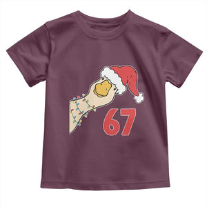 Funny Christmas Silly Goose 67 Meme Festive Holiday Toddler T Shirt TS11 Maroon Print Your Wear