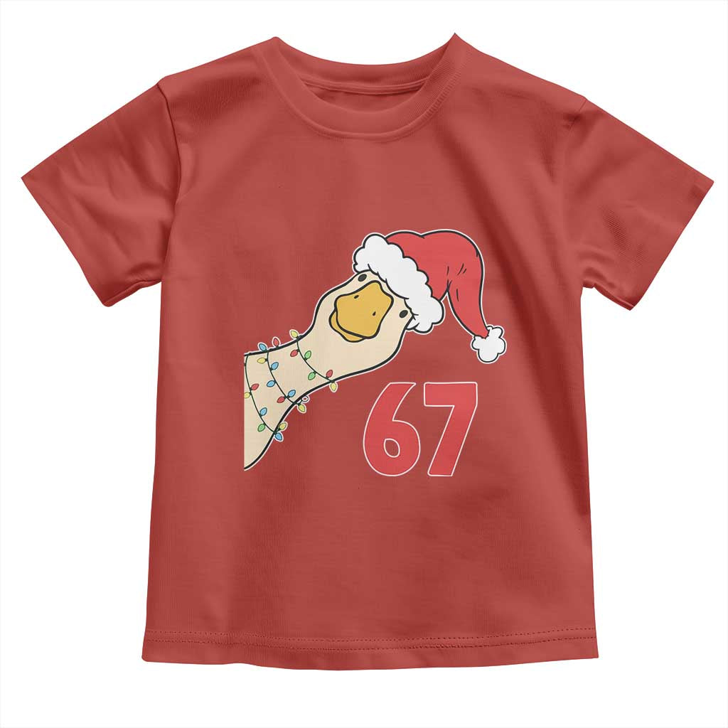 Funny Christmas Silly Goose 67 Meme Festive Holiday Toddler T Shirt TS11 Red Print Your Wear