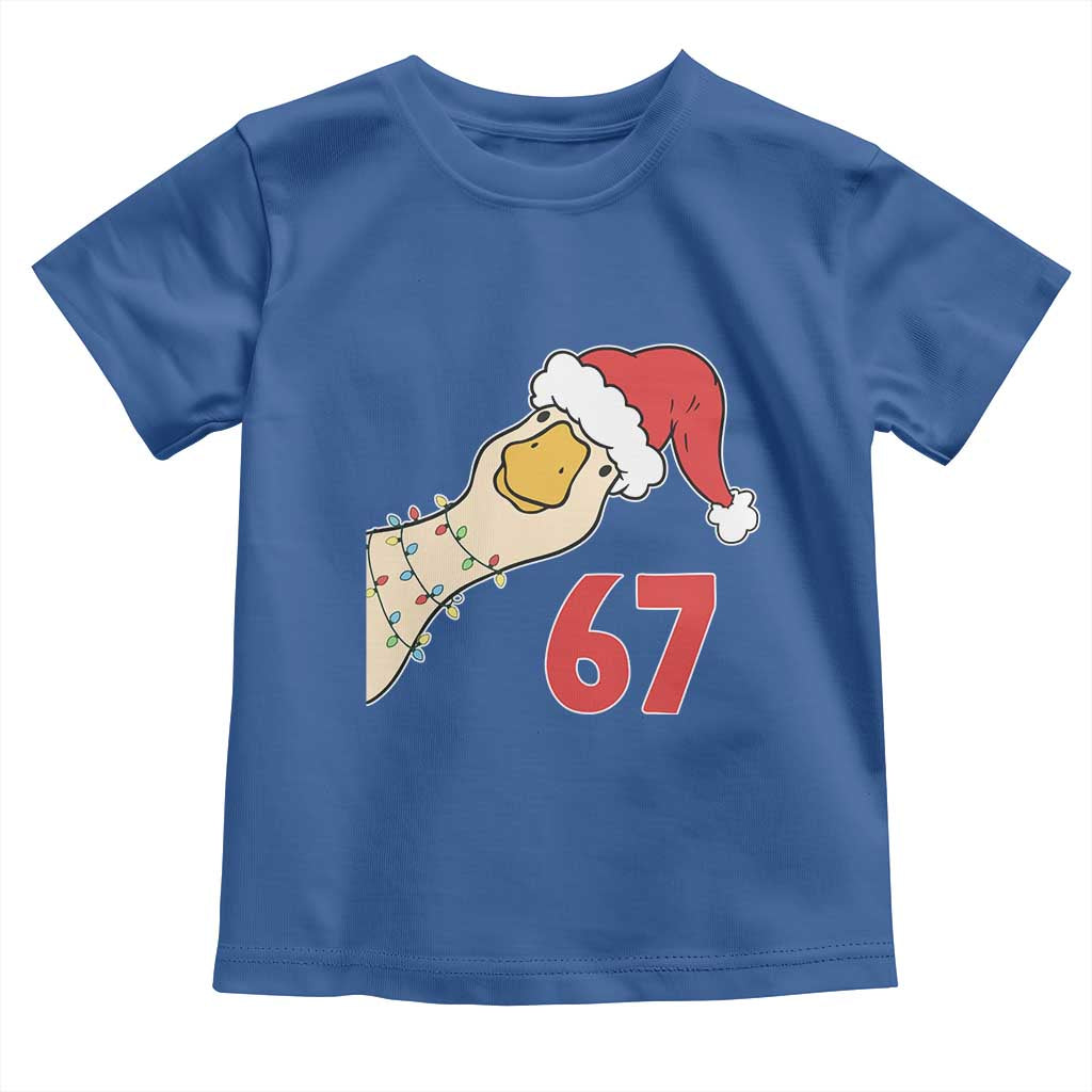 Funny Christmas Silly Goose 67 Meme Festive Holiday Toddler T Shirt TS11 Royal Blue Print Your Wear