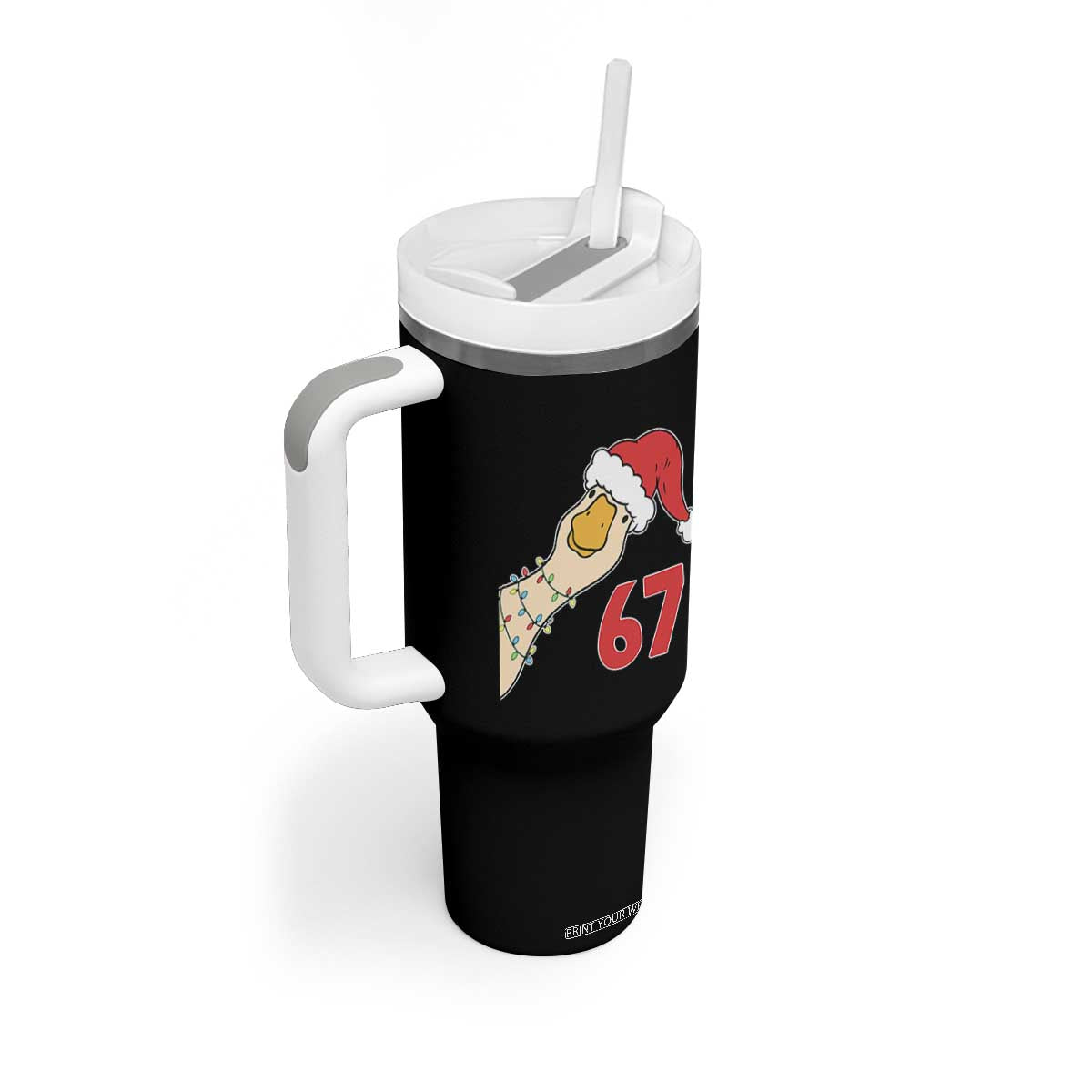 Funny Christmas Silly Goose 67 Meme Festive Holiday Tumbler With Handle TS11 Print Your Wear