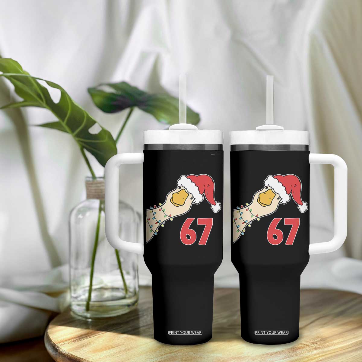 Funny Christmas Silly Goose 67 Meme Festive Holiday Tumbler With Handle TS11 Print Your Wear
