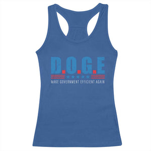 Trump Musk DOGE Racerback Tank Top Make Government Efficient Again Vintage Stars Stripe TS11 Royal Blue Print Your Wear