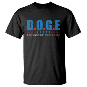 Trump Musk DOGE T Shirt Make Government Efficient Again Vintage Stars Stripe TS11 Black Print Your Wear