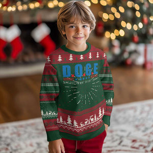 Trump Musk DOGE Ugly Christmas Sweater Make Government Efficient Again Vintage Stars Stripe TS11 Christmas Print Your Wear