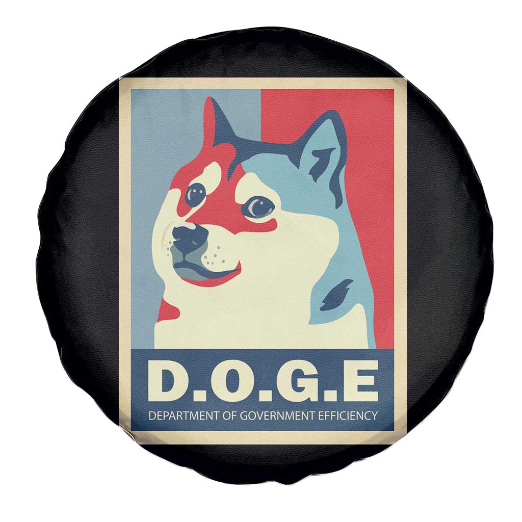 Trump Musk DOGE Spare Tire Cover Department Of Government Efficiency Vintage Meme Inu Dog TS11 Print Your Wear