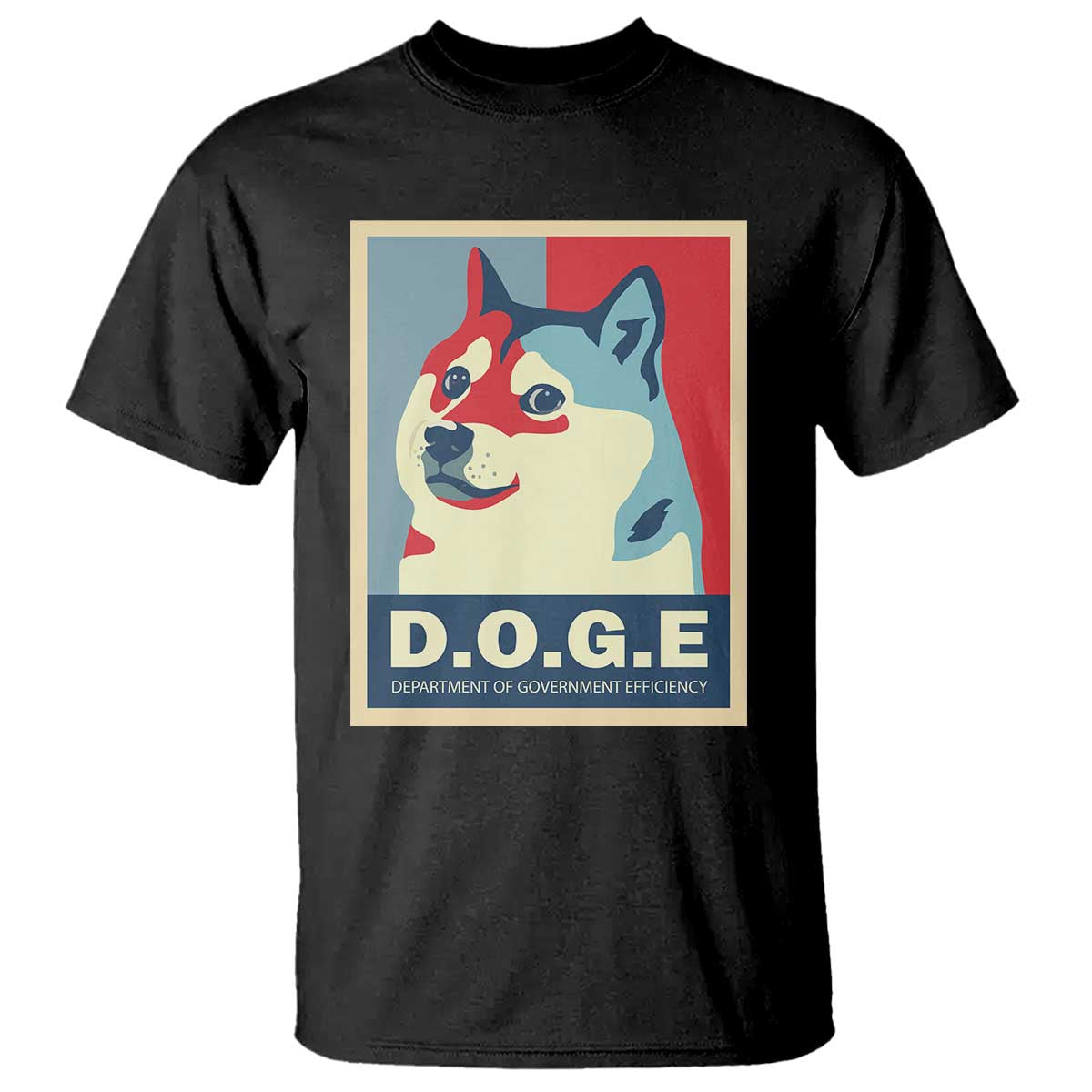 Trump Musk DOGE T Shirt Department Of Government Efficiency Vintage Meme Inu Dog TS11 Black Print Your Wear