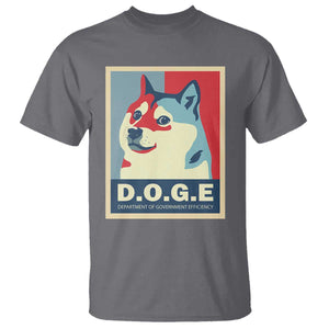 Trump Musk DOGE T Shirt Department Of Government Efficiency Vintage Meme Inu Dog TS11 Charcoal Print Your Wear