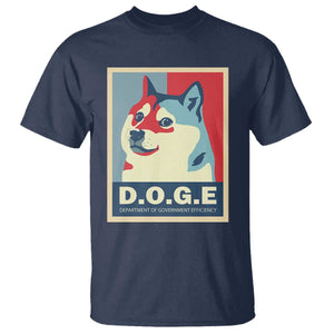Trump Musk DOGE T Shirt Department Of Government Efficiency Vintage Meme Inu Dog TS11 Navy Print Your Wear