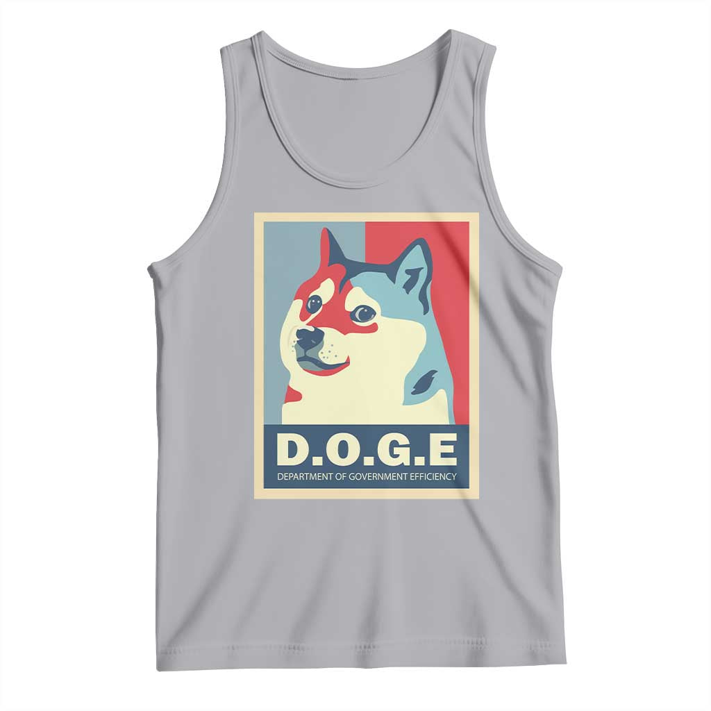 Trump Musk DOGE Tank Top Department Of Government Efficiency Vintage Meme Inu Dog TS11 Athletic Heather Print Your Wear