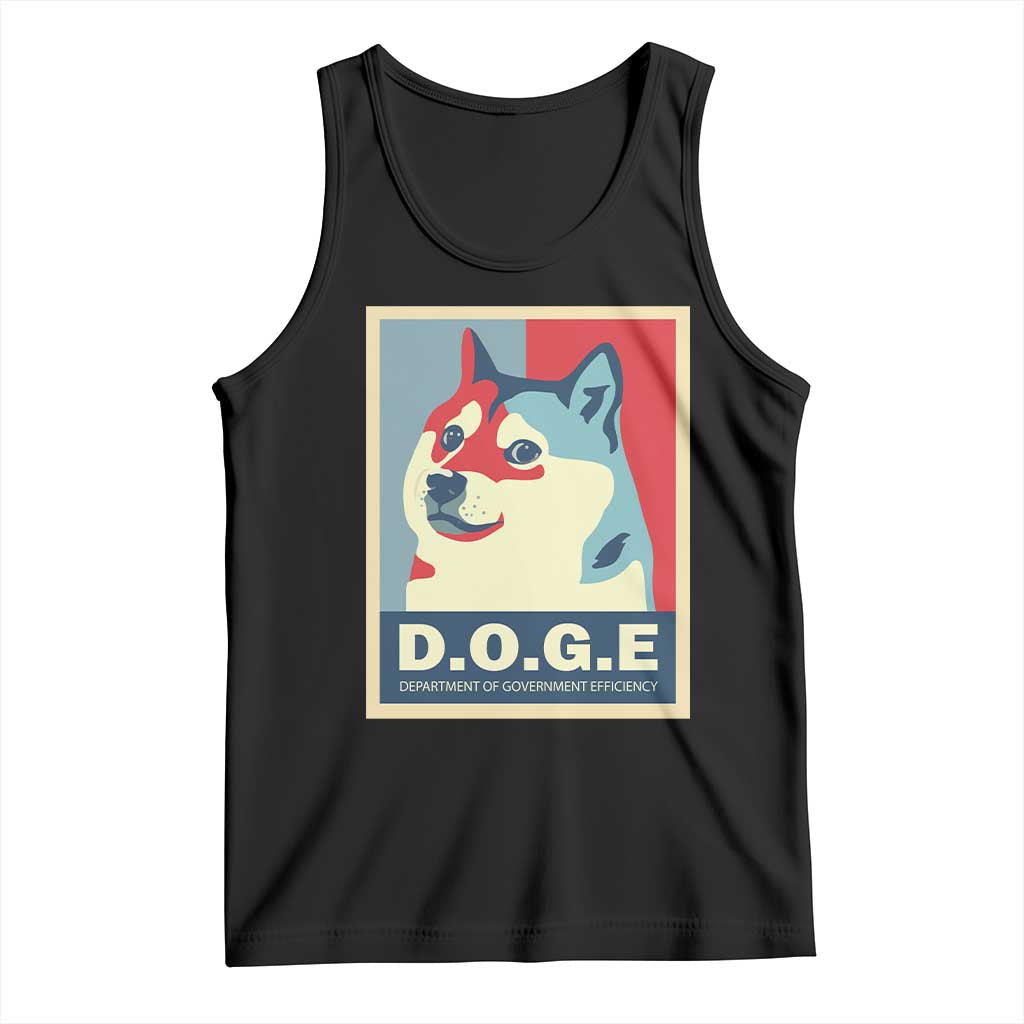 Trump Musk DOGE Tank Top Department Of Government Efficiency Vintage Meme Inu Dog TS11 Black Print Your Wear