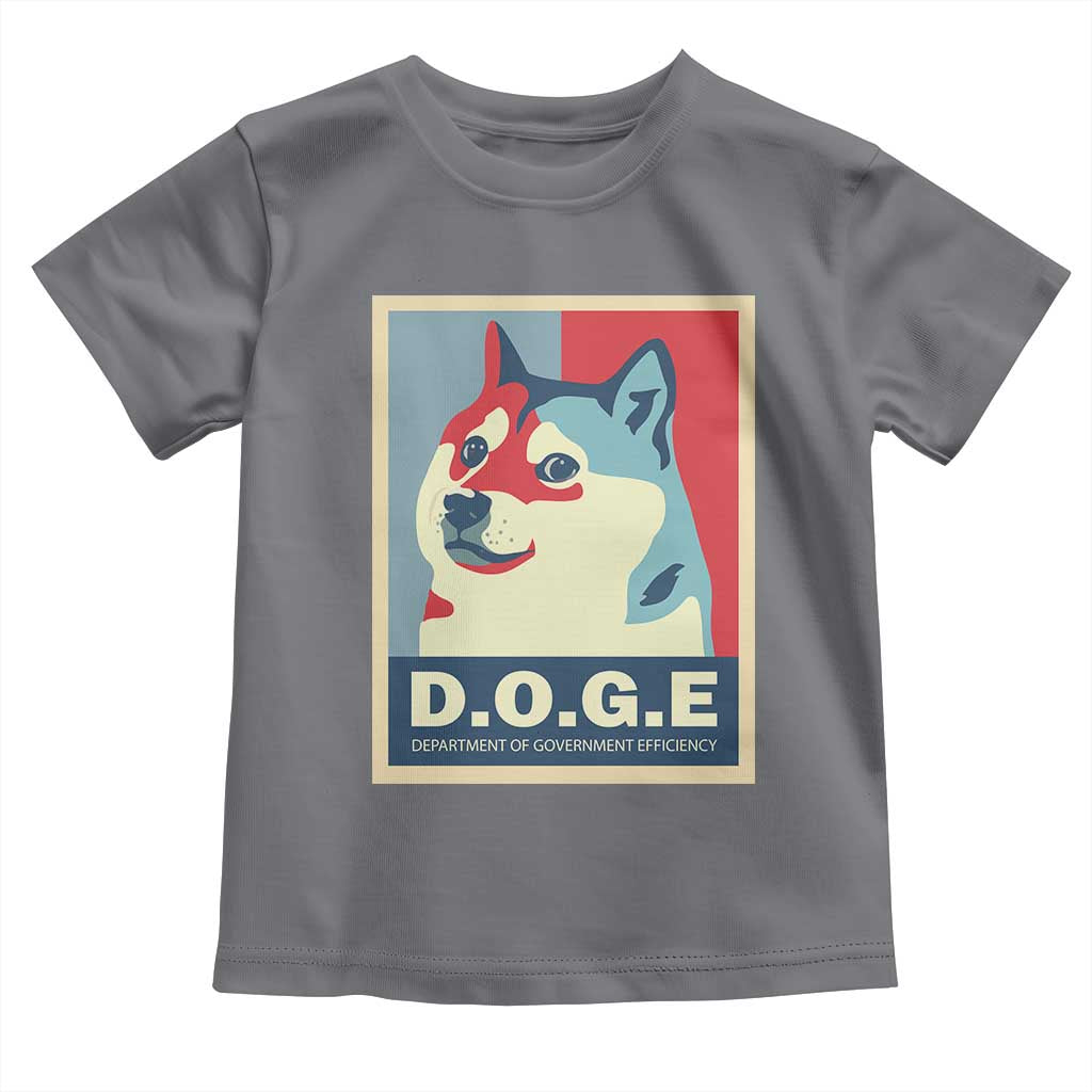 Trump Musk DOGE Toddler T Shirt Department Of Government Efficiency Vintage Meme Inu Dog TS11 Charcoal Print Your Wear