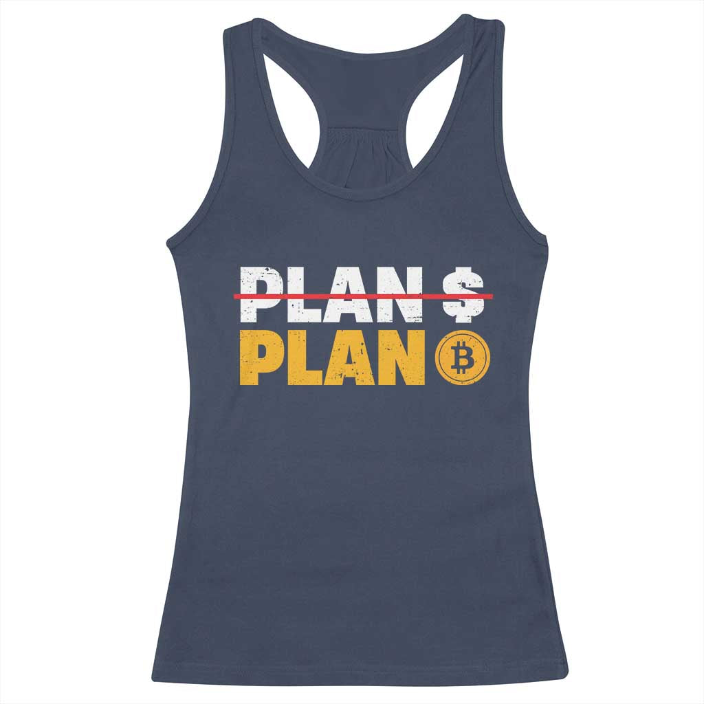 Bitcoin Plan B HODL Racerback Tank Top BTC Crypto Currency Traders Blockchain TS11 Navy Print Your Wear