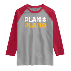 Bitcoin Plan B HODL Raglan Shirt BTC Crypto Currency Traders Blockchain TS11 Sport Gray Red Print Your Wear
