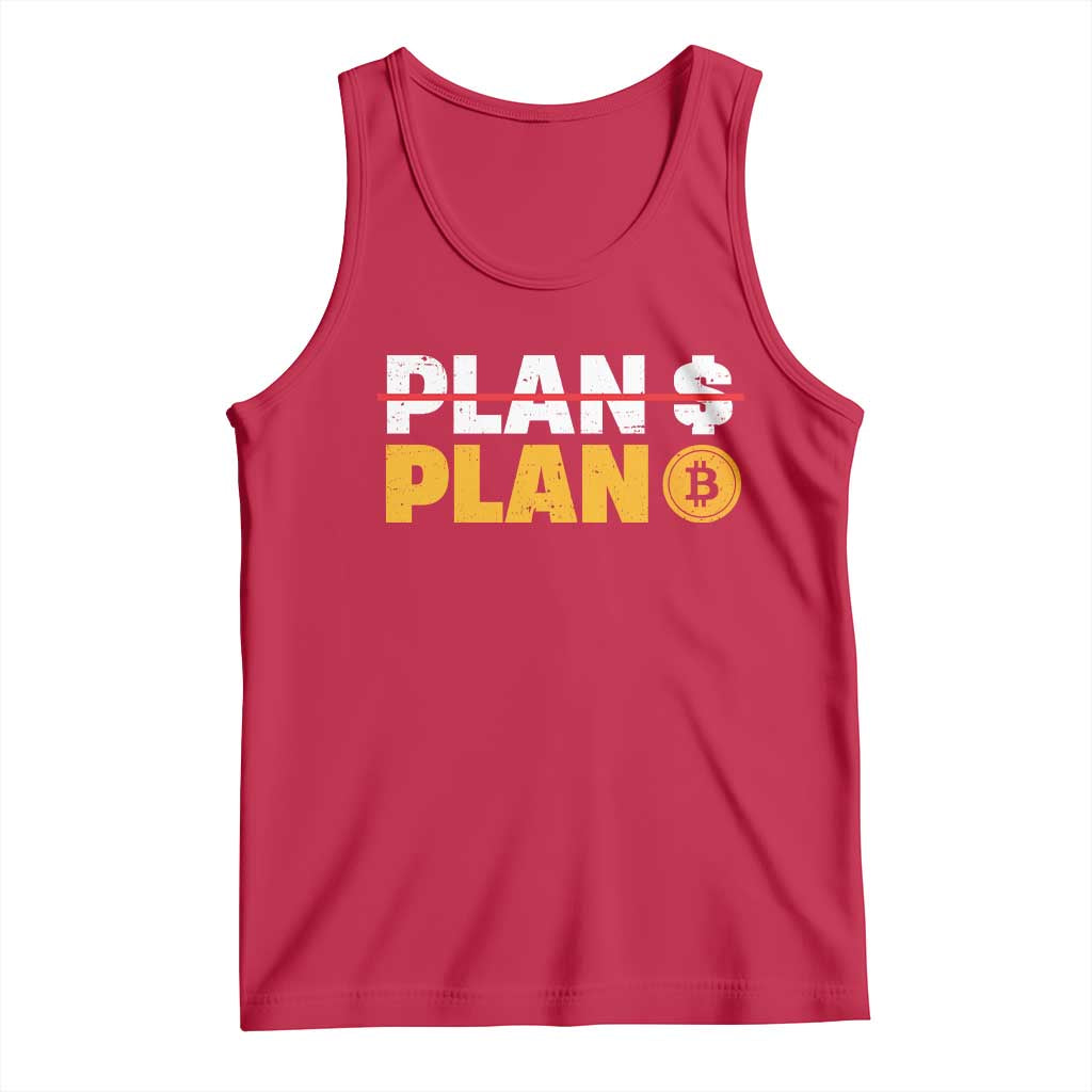 Bitcoin Plan B HODL Tank Top BTC Crypto Currency Traders Blockchain TS11 Red Print Your Wear