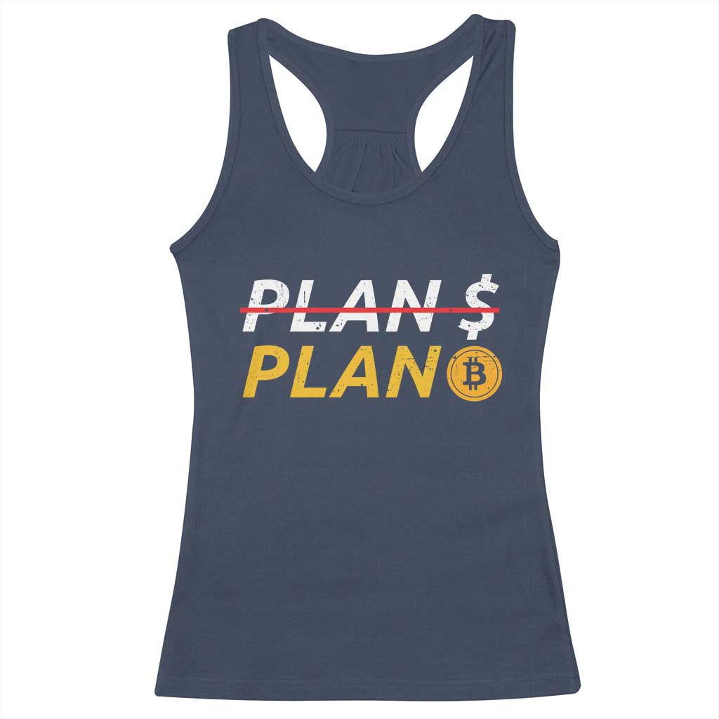 Bitcoin Plan B HODL Racerback Tank Top BTC Crypto Currency Traders TS11 Navy Print Your Wear