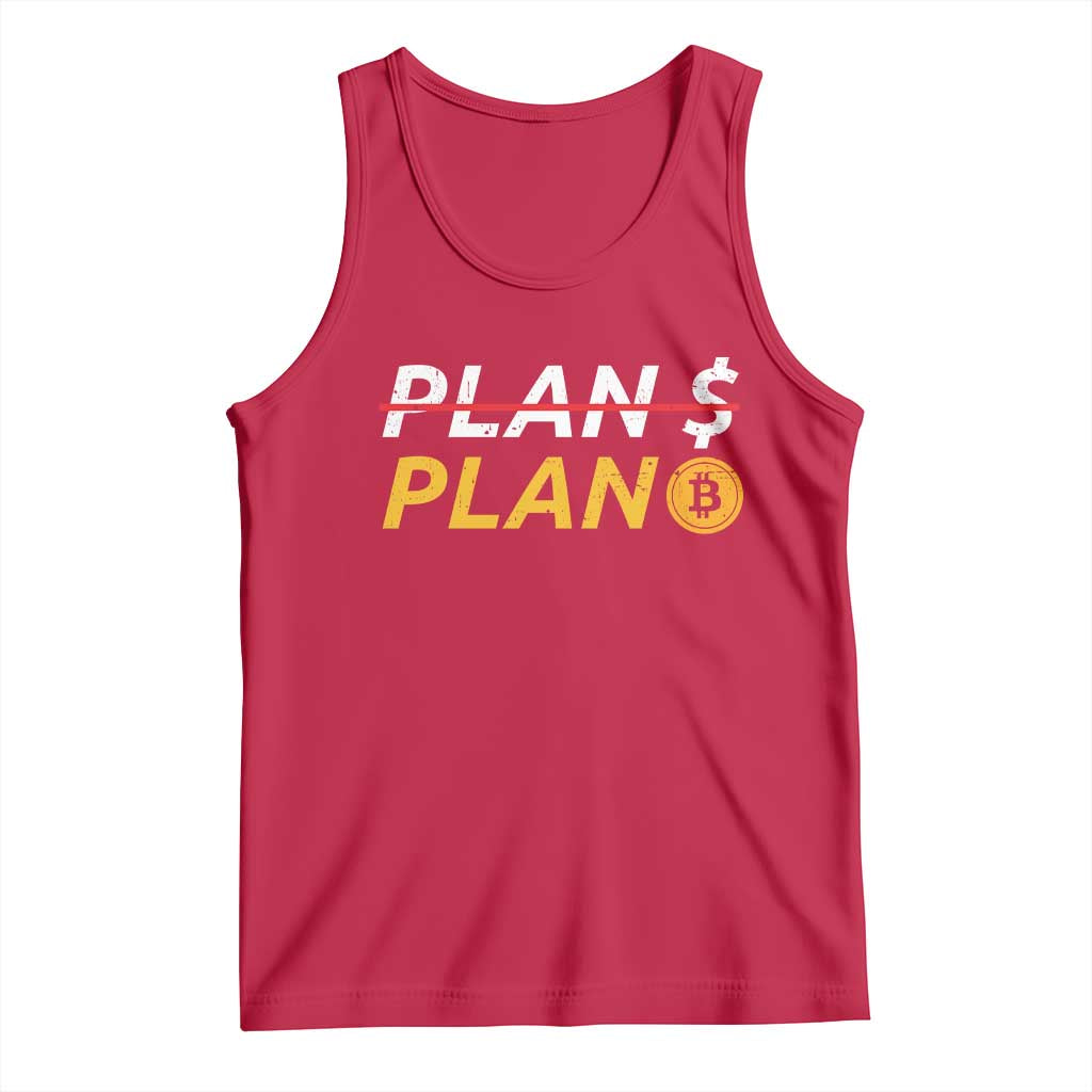 Bitcoin Plan B HODL Tank Top BTC Crypto Currency Traders TS11 Red Print Your Wear