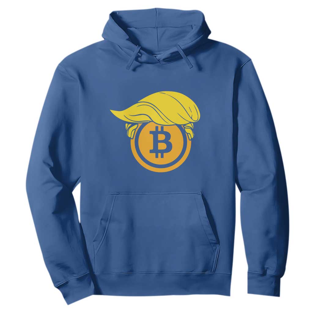 Funny Trump Bitcoin BTC Crypto Cryptocurrency Trader Hoodie TS11 Royal Blue Print Your Wear
