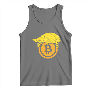 Funny Trump Bitcoin BTC Crypto Cryptocurrency Trader Tank Top TS11 Black Heather Print Your Wear