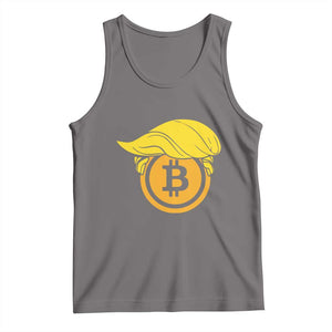 Funny Trump Bitcoin BTC Crypto Cryptocurrency Trader Tank Top TS11 Deep Heather Print Your Wear