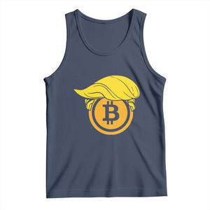 Funny Trump Bitcoin BTC Crypto Cryptocurrency Trader Tank Top TS11 Navy Print Your Wear