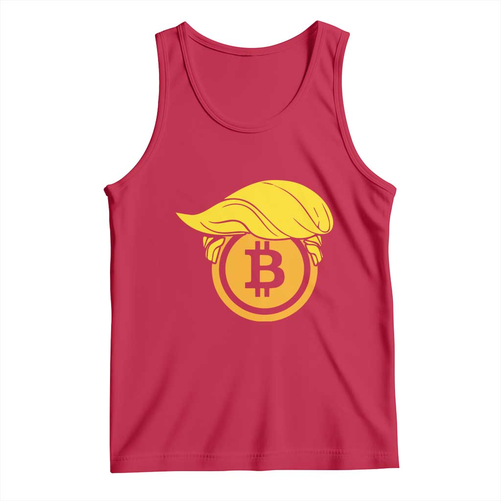 Funny Trump Bitcoin BTC Crypto Cryptocurrency Trader Tank Top TS11 Red Print Your Wear