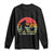 Funny Retro Bigfoot Grilling BBQ Chef Long Sleeve Shirt TS11 Black Print Your Wear