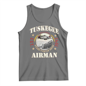 Tuskegee Airman Tank Top Heroes Of Freedom 332ND Fighter Group Est 1941 TS11 Black Heather Print Your Wear