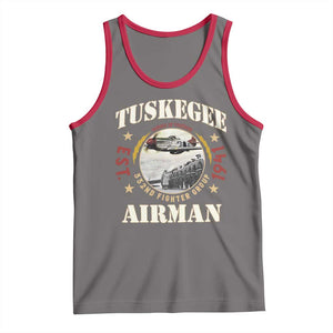 Tuskegee Airman Tank Top Heroes Of Freedom 332ND Fighter Group Est 1941 TS11 Deep Heather Red Print Your Wear