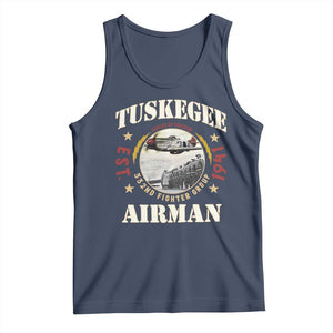 Tuskegee Airman Tank Top Heroes Of Freedom 332ND Fighter Group Est 1941 TS11 Navy Print Your Wear