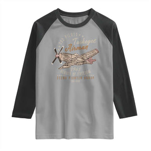 Tuskegee Airman Raglan Shirt Heroes Of Freedom 332ND Fighter Group Est 1941 Vintage Fighter TS11 Sport Gray Black Print Your Wear