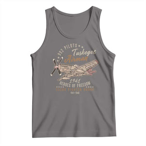 Tuskegee Airman Tank Top Heroes Of Freedom 332ND Fighter Group Est 1941 Vintage Fighter TS11 Deep Heather Print Your Wear