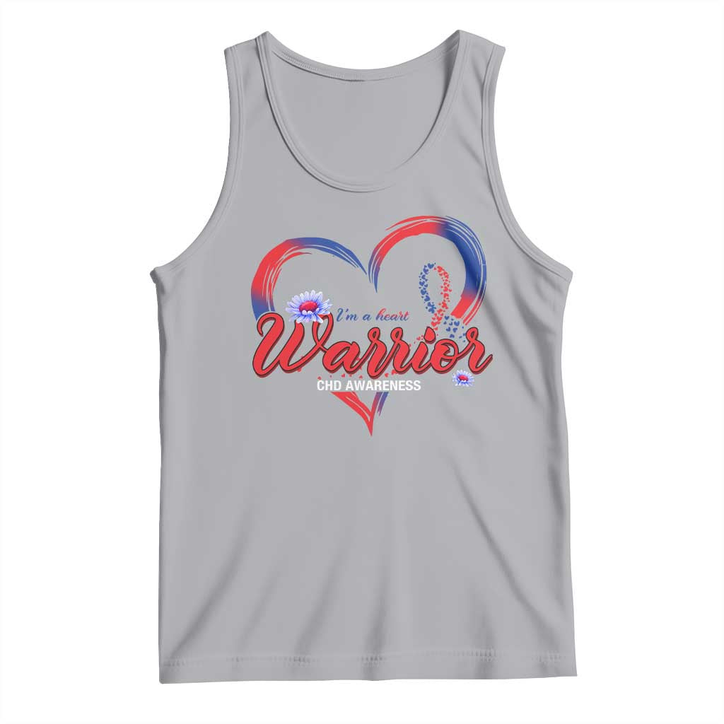 I'm A Heart Warrior Tank Top Congenital Heart Disease CHD Awareness TS11 Athletic Heather Print Your Wear