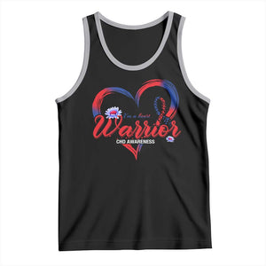 I'm A Heart Warrior Tank Top Congenital Heart Disease CHD Awareness TS11 Black Athletic Heather Print Your Wear