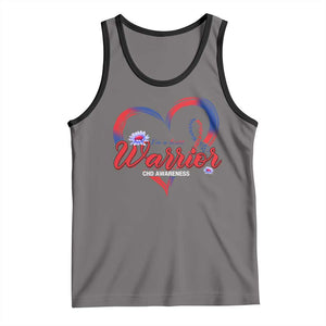 I'm A Heart Warrior Tank Top Congenital Heart Disease CHD Awareness TS11 Deep Heather Black Print Your Wear
