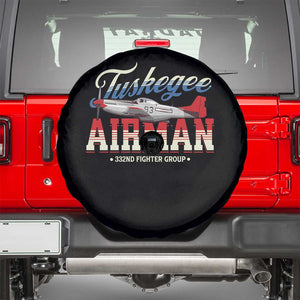 Tuskegee Airman Spare Tire Cover 332ND Fighter Group Airplane TS11 Black Print Your Wear