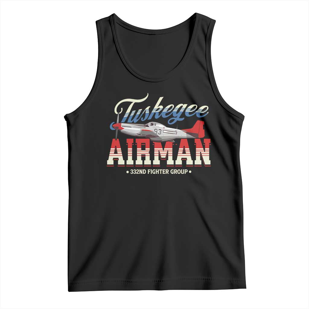 Tuskegee Airman Tank Top 332ND Fighter Group Airplane TS11 Black Print Your Wear