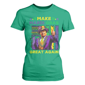 Funny Trump Make Mardi Gras Great Again T Shirt For Women Vintage American Flag Fleur De Lis TS11 Irish Green Print Your Wear